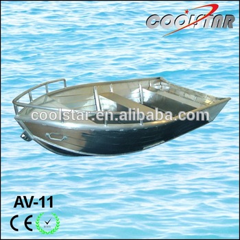 All welded aluminum boat with waterproof floor for sale