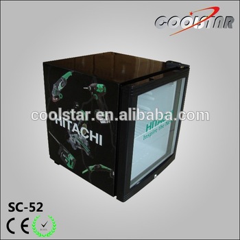 Single glass door mini hotel bar cooler