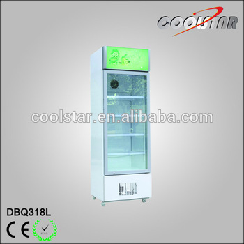 commercial single glass door vertical refrigerating display showcase