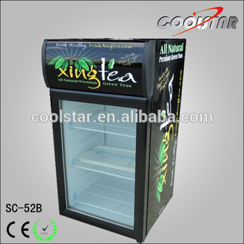 Commercial use counter top glass door beverage cooler