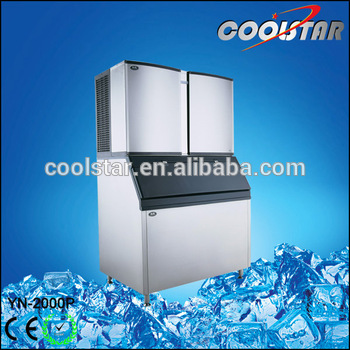 2000 pound ice making stainless steel square ice cube maker