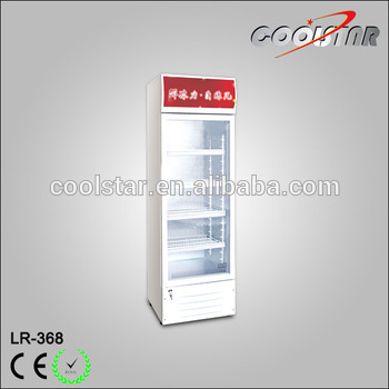 Transparent Glass Door Upright Fridge Upright Refrigerated Showcase
