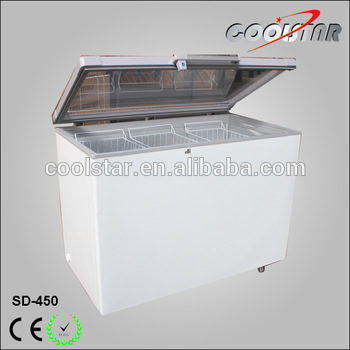 top open glass <font color='red'>door</font> electric <font color='red'>foaming</font> layer ice cream deep <font color='red'>chest</font> <font color='red'>freezer</font>