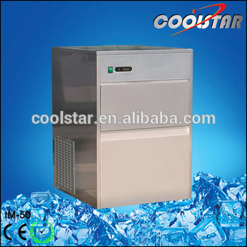 50kg mini 304 bullet type stainless steel ice cube making machine