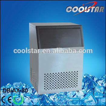 80kg capacity Stainless Steel Ice Cube Making Machine with spray mode
