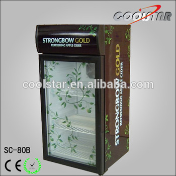 New energy drink showcase glass door mini bar fridge