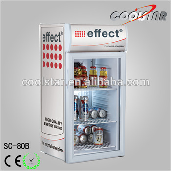 Table top small display refrigerator showcase