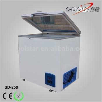 7 Cubic feet freezer with glass door for ice cream