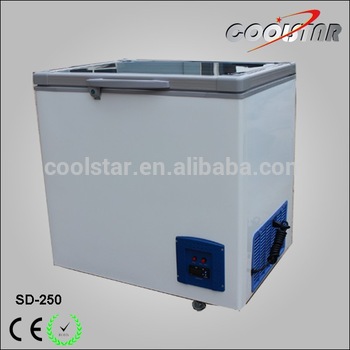 7 Cubic feet glass door chest freezing showcase for ice cream