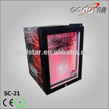 Countertop single glass door commercial cooling display refrigerator showcase
