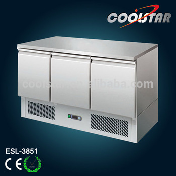 full stainless steel Kitchen saladette with fan cooling