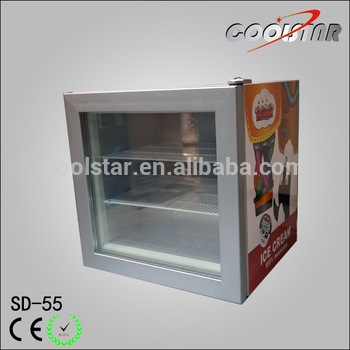 Countertop ice cream freezer with heating film