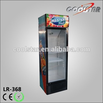 368 L supermarket upright display refrigerator display showcase