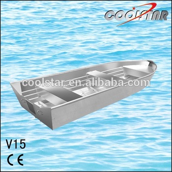 15ft 2mm hull thickness V bow aluminium speed boat For fishing