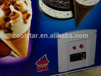 Commercial New style top open glass door ice cream display freezer