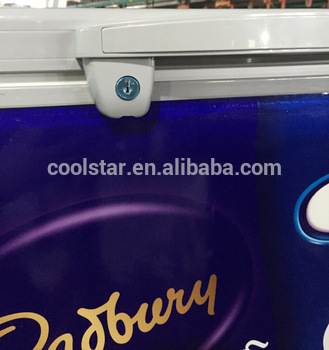 2016 New horizontal freezing showcase with heat reflection film
