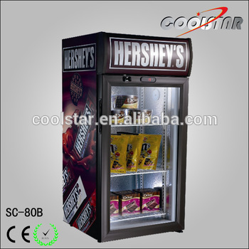 Table top beverage cooler display refrigerator showcase