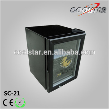 mini single door display fridge showcase with advertising light box