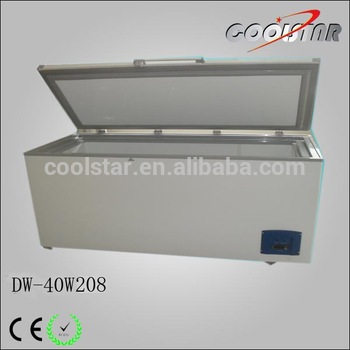 Supermarket top open door ultra low temperature freezer