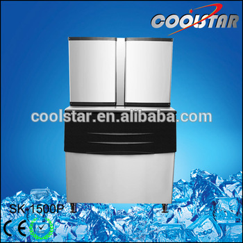 Square pcb board ice cube maker with water flowing mode