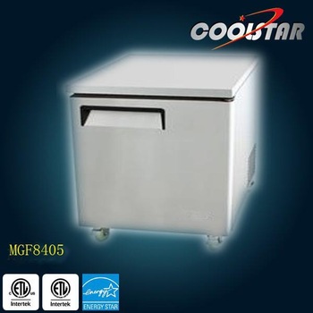 1door stainless steel kitchen undercounter freezer