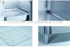 commercial Kitchen upright display Refrigerator stainless steel