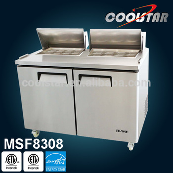 US Model Saladette Mega Top Refrigerator Full stainless steel