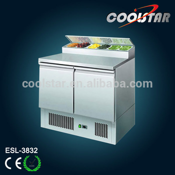 Stainless steel refrigerated counter Saladette automatic defrost ESL 3832