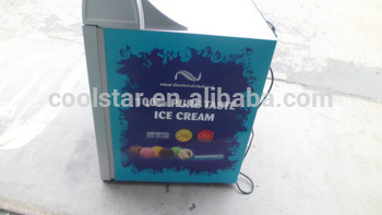 Mini countertop ice cream freezer with top lampbox