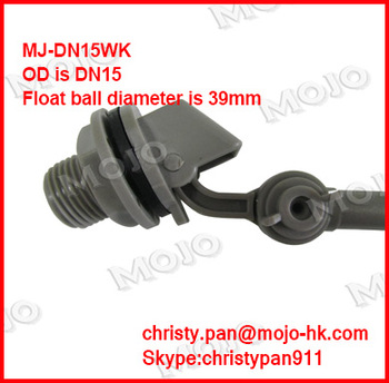 MJ-DN15WK water Ball valve G1/2 Diameter toilet plastic water tank flush valve