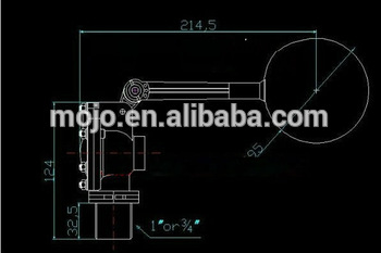 MJ DN25CL G1 Water Tank Plastic Float Valve water float valve float ball valve