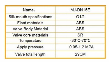 MJ DN15E 2 plastic water float valve ball toilet flush water float valve