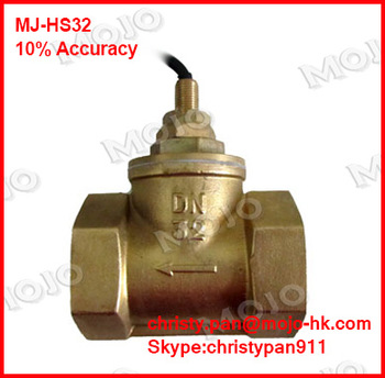 MJ-HS32 DN32 G11/4’’ Piston-type flow switch Brass material 79*49*100 water level controller switch