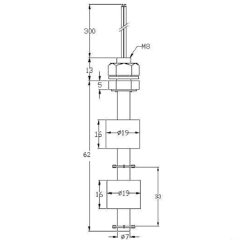 MJ 0862 2P vertical water pump switch water pump float switch