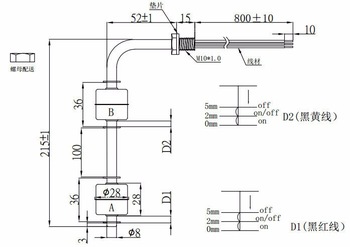 hot hot sale MJ 10215 2SL SUS304 tank float switch SUS 304 float level switch