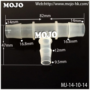 MJ-T14-10-14 cheap, low cost! Pipe reducing diameter length Pipe connector TEE type three way connector parts