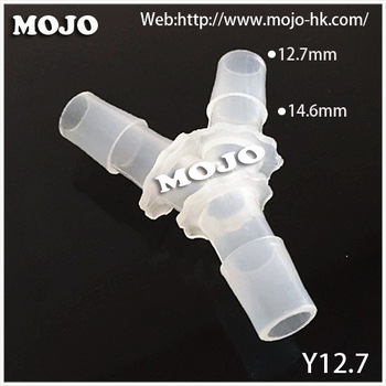 MJ-Y12.7 hose rotating connector/rubber hole Pipe Equal diameter length Pipe connector three way connector parts