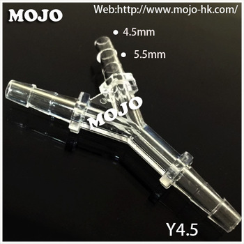 MJ-Y4.5 hose connector GPPS hole Pipe connector three way connector parts
