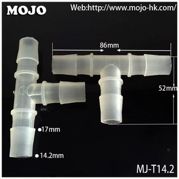 MJ-T14.2 pipe fittings Pipe connector TEE type three way Equal diameter length 14.2mm pipe connector parts