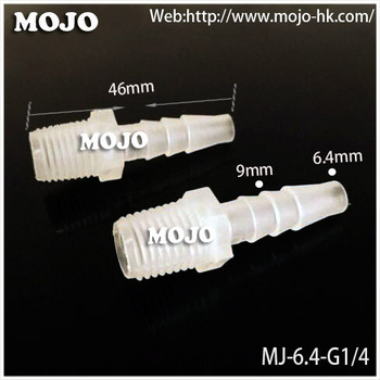 MJ-6.4-G1/4 Barb ture thread Straight Intubation plastic pipe connector hose connector