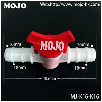 MJ K16 K16 16mm to 16mm Straight Through Plastic Micro water flow Valve
