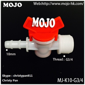 MJ K10 G3 4 Micro water flow Valve Brabed Pipe diameter Male thread PP material water reducing valve