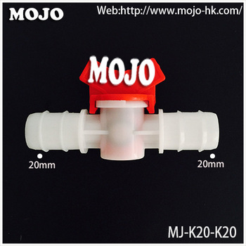 MJ K20 K20 20mm to 20mm Straight Through Plastic Micro water flow Valve