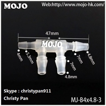 MJ-B4X4.8-3 Multipass type plastic water meter connector pipe fitting hose connector quick connectors