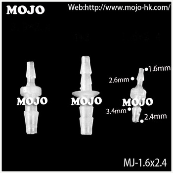 MJ-1.6X2.4 PE hose connector Straight hose diameter PP Transparent Plastic hose diameter