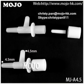 MJ-A4.5 OD: 4.5mm white Nut cap hose connector mounting pipe quick connector Regulating valve
