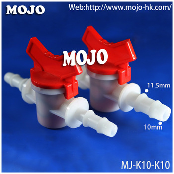MJ K10 K10 10mm to 10mm Straight Through Plastic Micro water flow Valve
