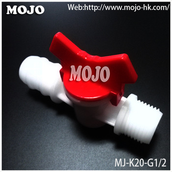 MJ K20 G1 2 Brabed Pipe diameter Male thread PP material water reducing valve