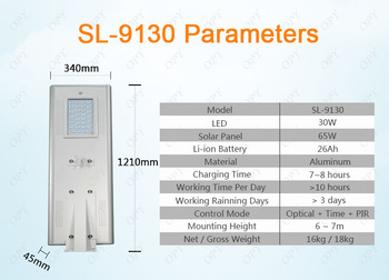 30W Pole Mount Portable Solar Led Light