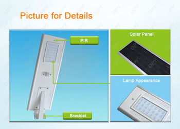 20W Solar Powered Motion Sensor Rechargeable Road Light